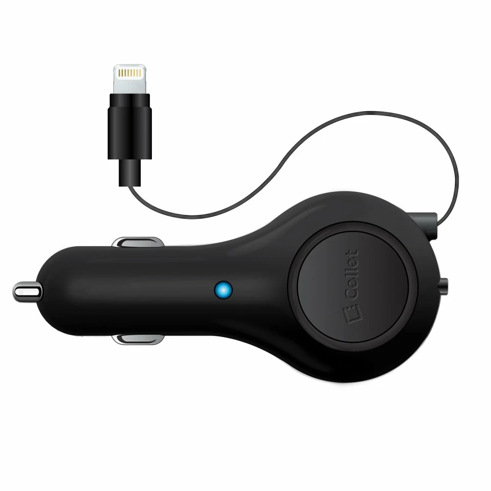 Apple (MFi-Certified) Retractable Car Charger Compatible with iPhone/iPad/Airpod - Image 3 of 4