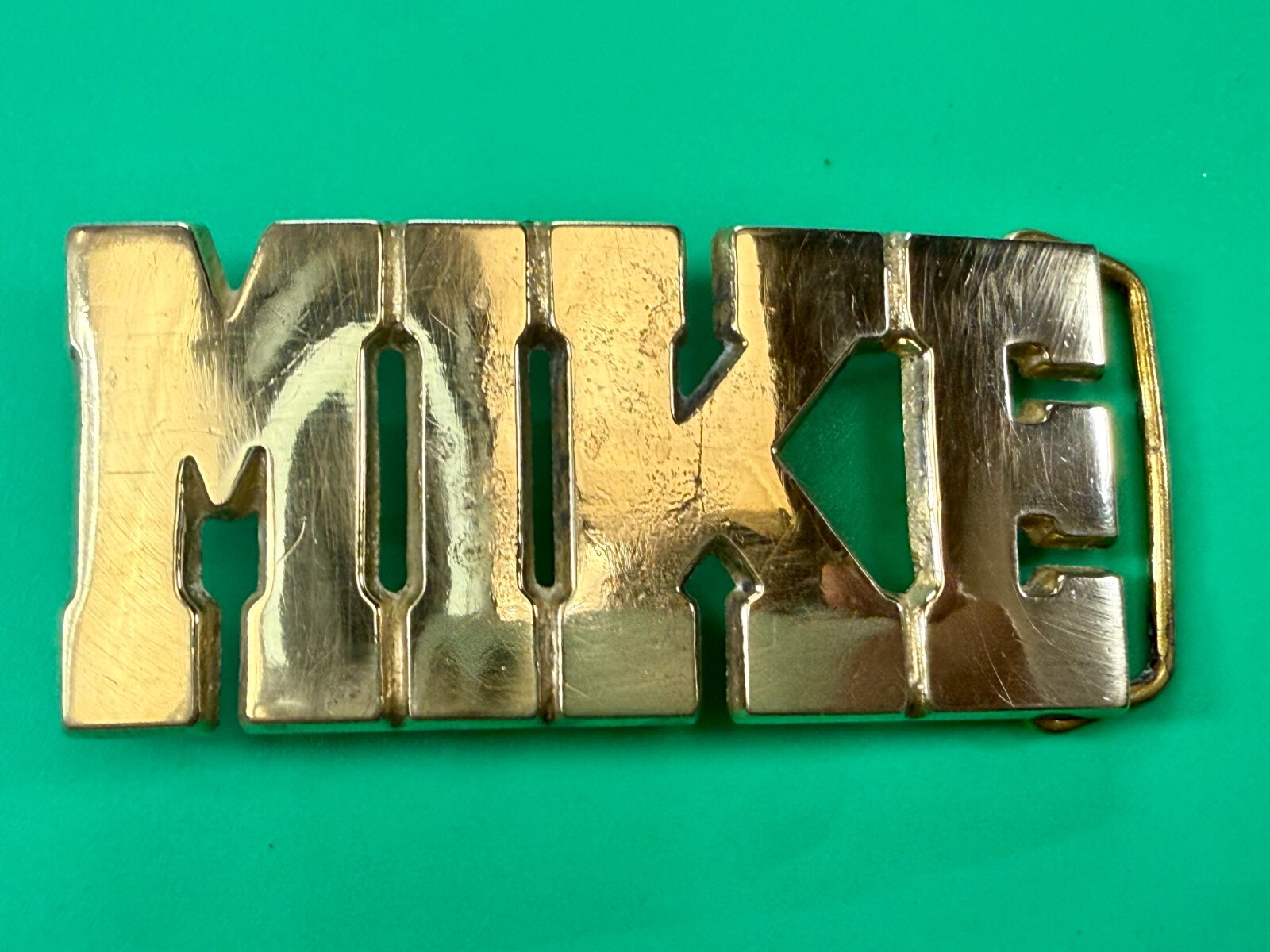 Custom Name MIKE Block Letter Solid Brass Vintage… - image 15