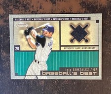 LUIS GONZALEZ game-used jersey 2002 Fleer Showcase BASEBALL'S BEST Diamondbacks