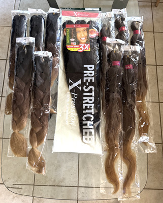 OUTRE Braids X-Pression Kanekalon 3X Ultra Pre-Stretched Braid 52'' and 10 Braids
