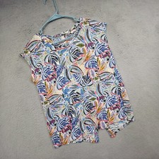 C&C California Top Womens M Blue Button Down ...