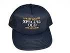 Hiram Walker Old Rye Whisky Vintage Snapback 1980s Mesh Back Truckers Cap Black