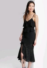 Women's Ruffle Midi Dress - Wild Fable Black XS