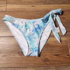 Shade  Shore Bikini Bottom Womens S Blue Side-Tie Cheeky NEW
