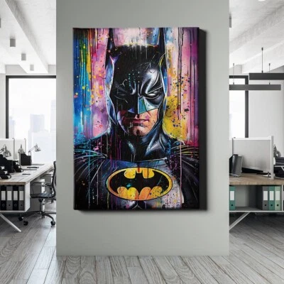 ✅WANDBILD LEINWAND,  ACRYLGLAS BATMAN POWER KUNST LUXUS BILD WANDDEKO PREMIUM - Bild 1 von 4