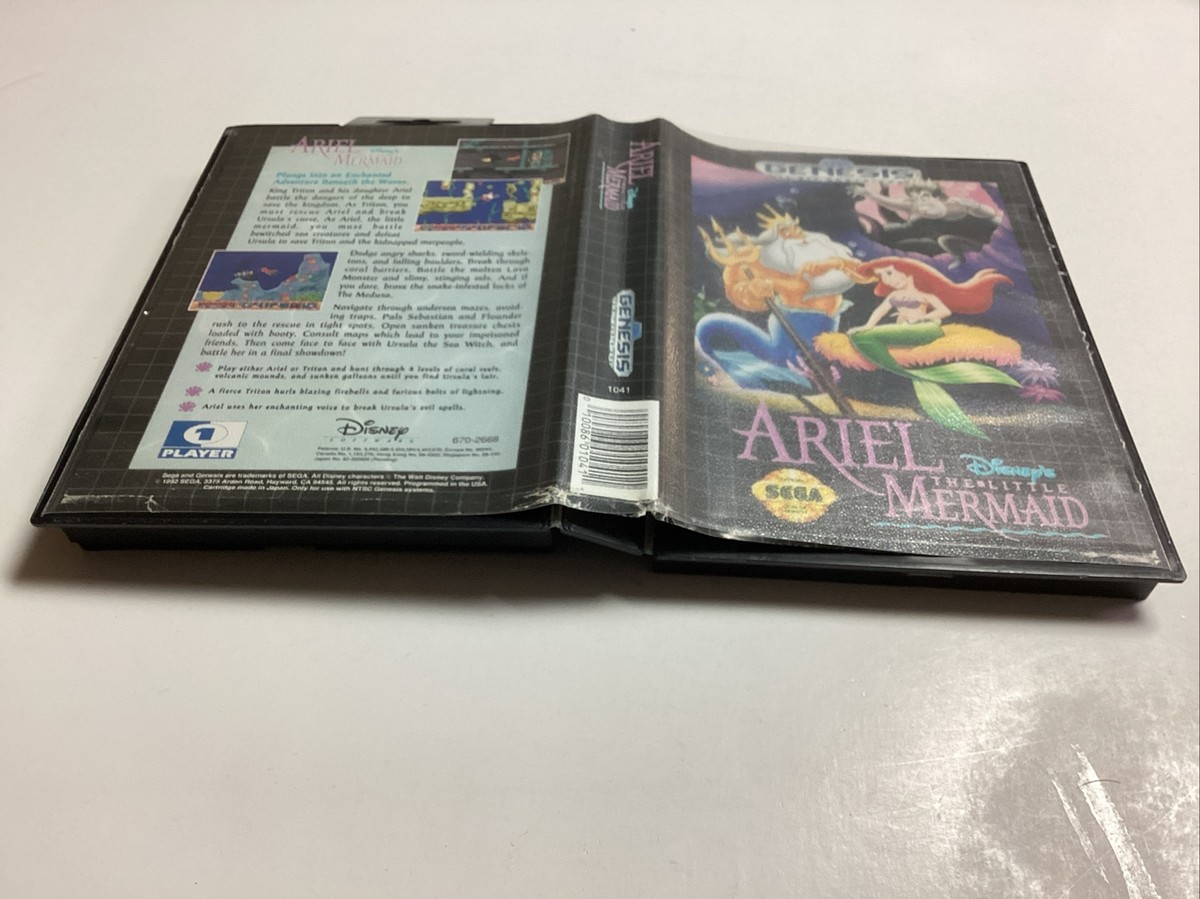 Ariel the Little Mermaid- Sega Genesis Game and Case no Manual
