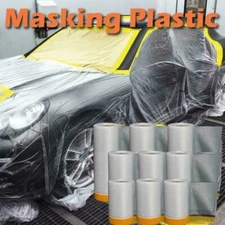 Masking Plastic Car Clear Paint Plastic Protective Sheet Cover New B4