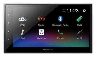 Pioneer DMH-A340DAB 2-DIN Autoradio Bluetooth DAB Apple Android
