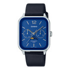 Casio Analog MTP-M305L-2A Moonphase Quartz Men's Watch Genuine Leather Band
