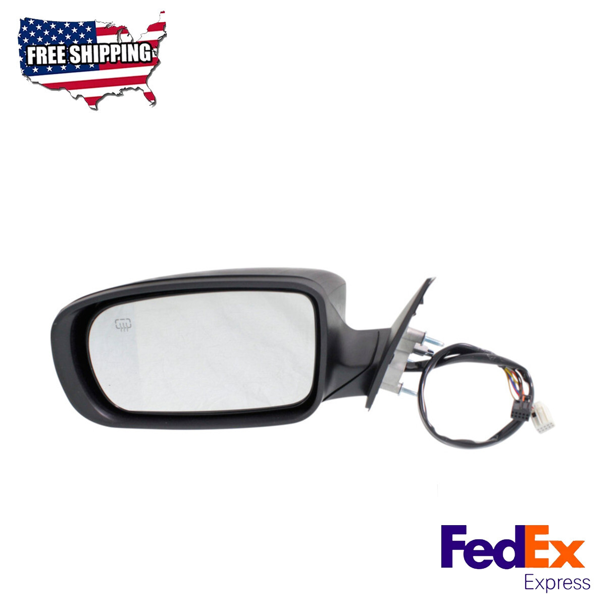 Mirror Paintable Power Glass Heated Driver Side Fits 2011-2019 Dodge Charger