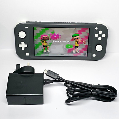 Nintendo Switch Lite Grey Console With Splatoon 2 Game & Charger