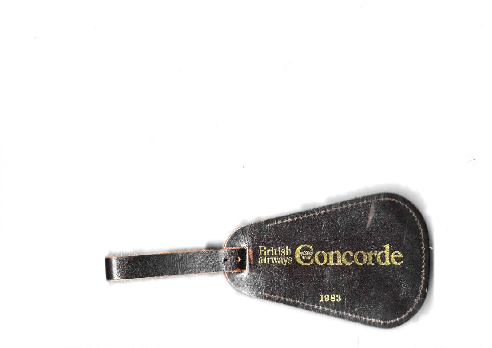 British Airways Concorde 1983 Leather Luggage Label eBay