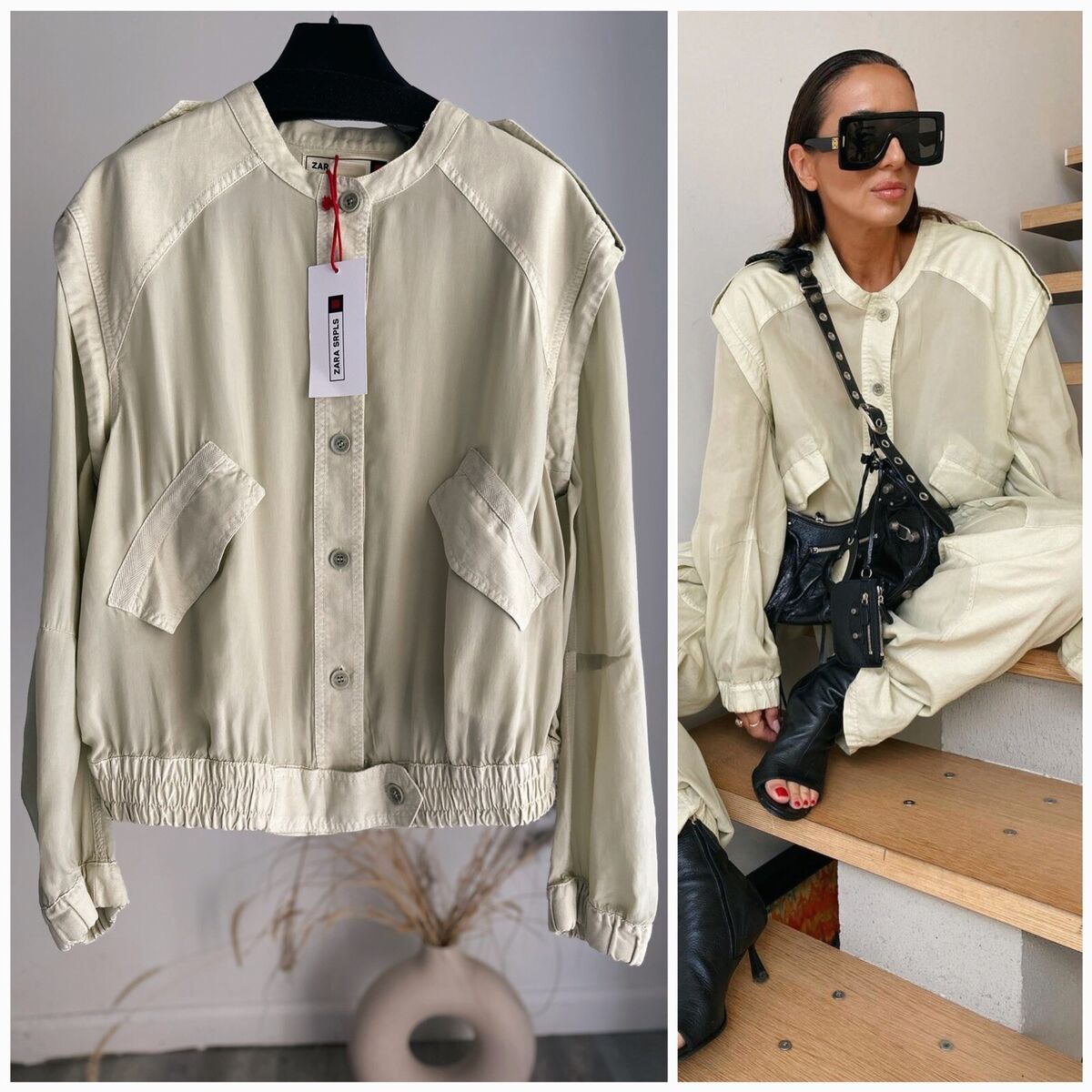 Zara Bomber Limited Edition BMBR PTCHWRK Oversized NWT XS Zara Bomber Limited Edition BMBR PTCHWRK Oversized NWT XS