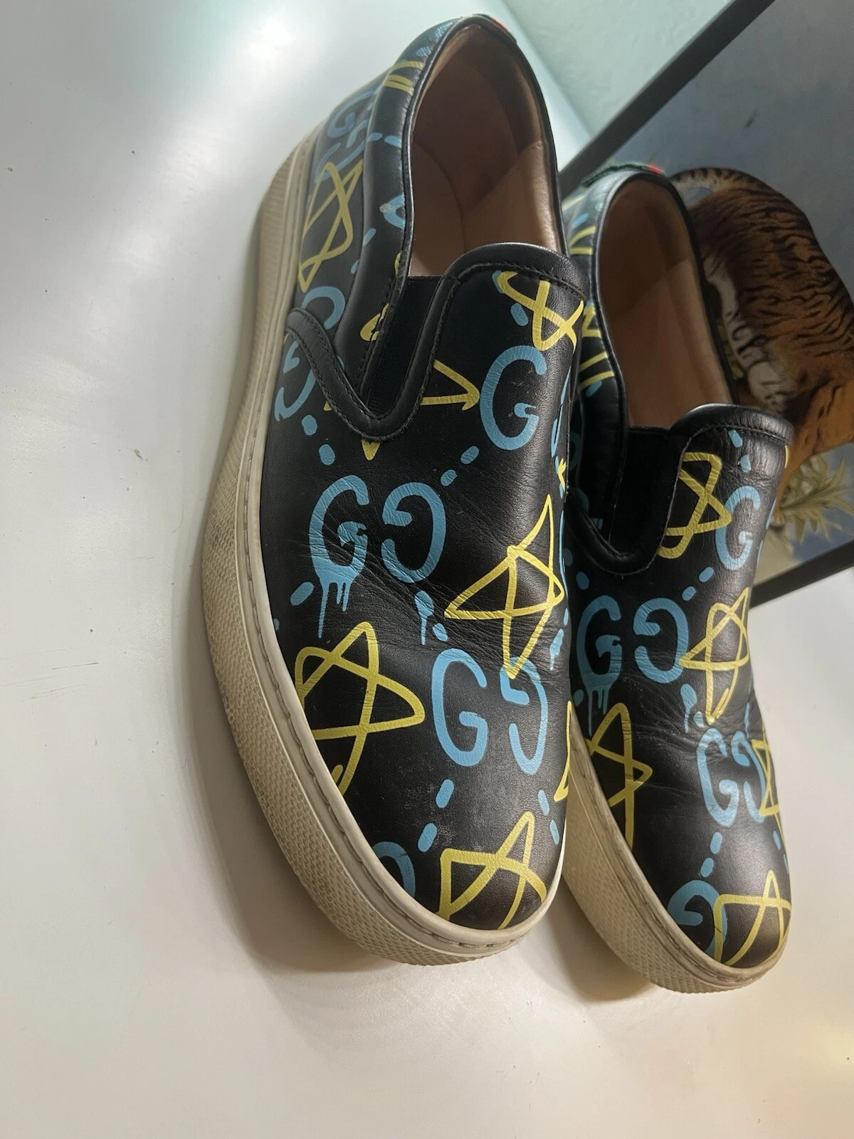 Chaussures à enfiler Gucci Ghost Print Edition 8,5G 9 9,5US