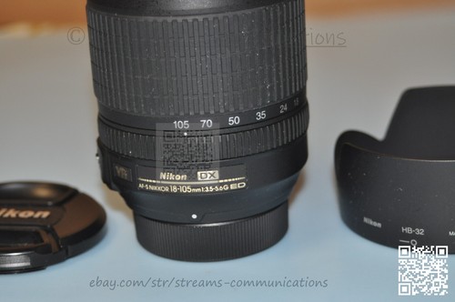 Nikon AF-S Nikkor 18-105mm F/3.5-5.6 G DX Zoom DSLR Camera Lens - Picture 2 of 9