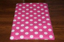 New Hot Pink Polka Dot Fleece Dog Cat Pet Carrier Crate Blanket FREE S/H BCR