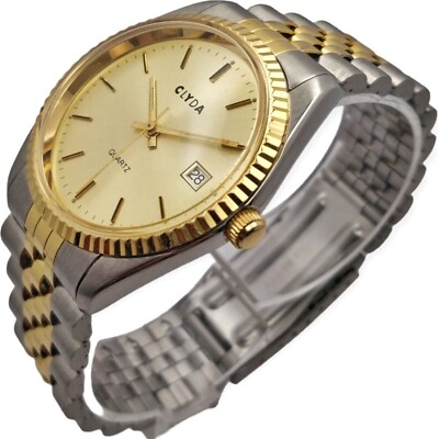 Clyda 35mm 1980s Quartz Swiss ETA 955 414 Lebrocantheure Vintage Uhr