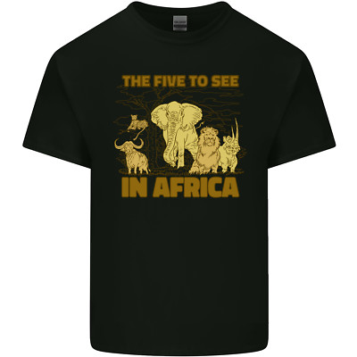 The Five to See in Africa Safari Tiere Herren T-Shirt leicht Baumwolle
