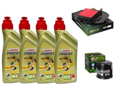 INSPEKTIONSSET CASTROL POWER 1 10W40 ÖLFILTER LUFT HONDA VTR F 1000 FIRESTORM