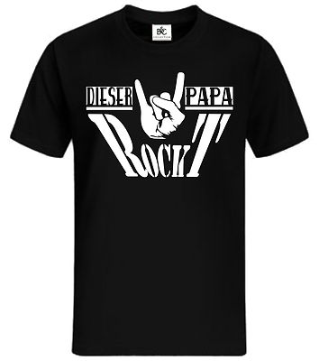Dieser Papa Rockt T-Shirt Funshirt Herrentag Vatertag Fun Sprüche Vatertag Daddy