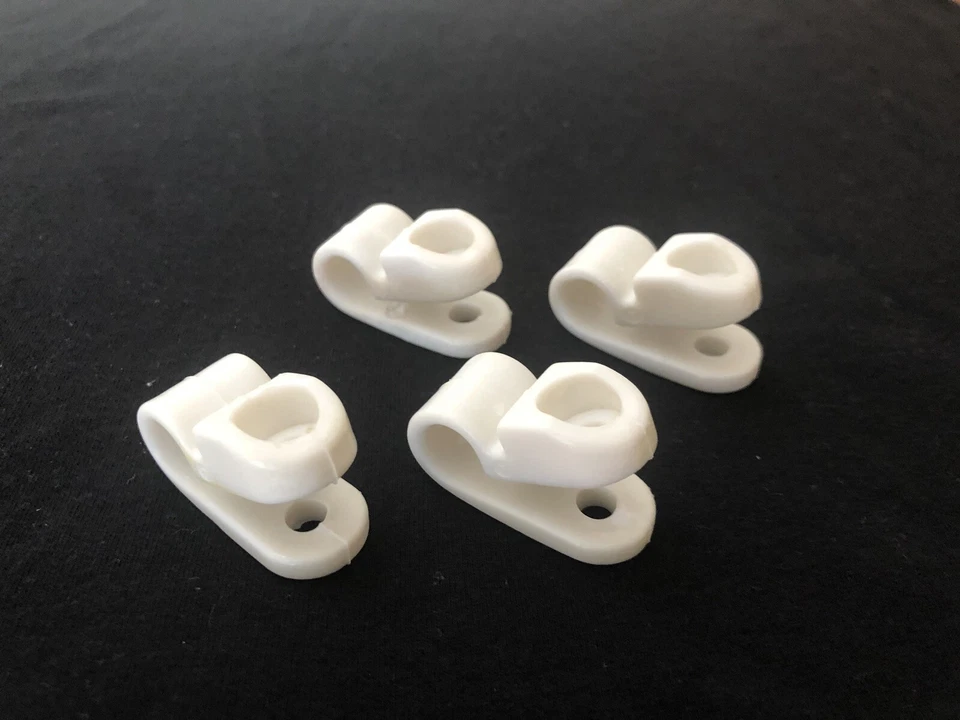 VINTAGE FOOTBALL HELMET FACEMASK CLIPS REPRODUCE NEW " WHITE"