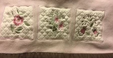 Kids Line Pink Brown Baby Blanket Security Plush Flower Square Floral