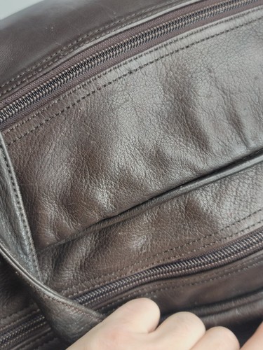 Canyon Outback Brown Leather 24" Duffel Bag Designed For FOOD CITY - Picture 18 of 24