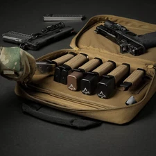 Double Pistol Bag for Handguns Tactical Shooting Range Gun Bag Soft Pistol Cases