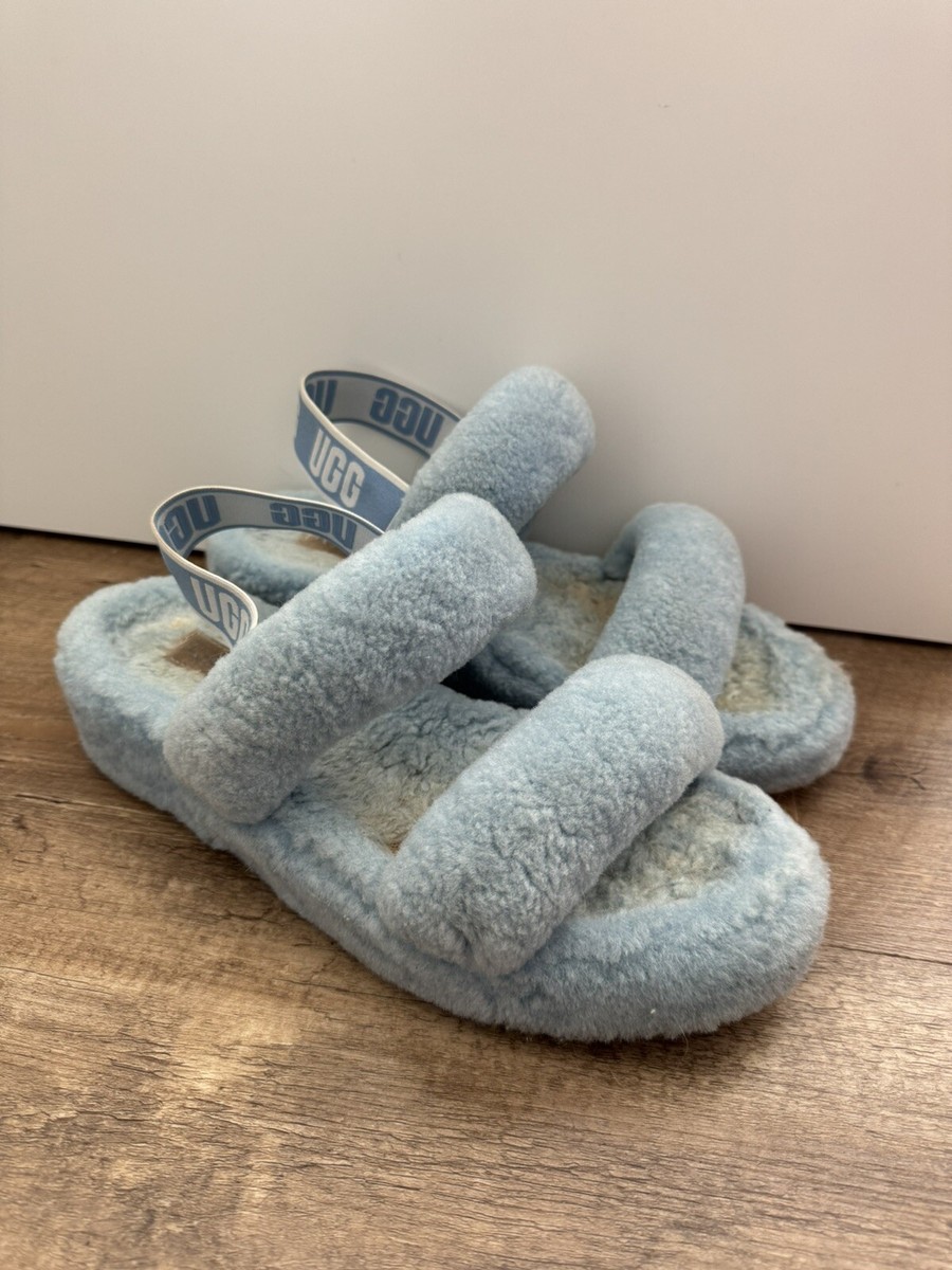 Ugg Kids Ugg Oh Yeah Slides Grey Grey Ugg Fluff Oh Yeah Slides UGG