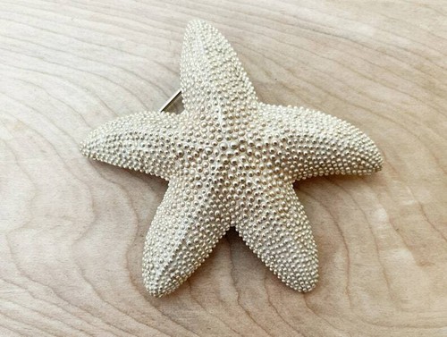 Fibbia per cintura Margarita Barrera argento stelle marine/marcata:1995 su richiesta tweed - Foto 4 di 8