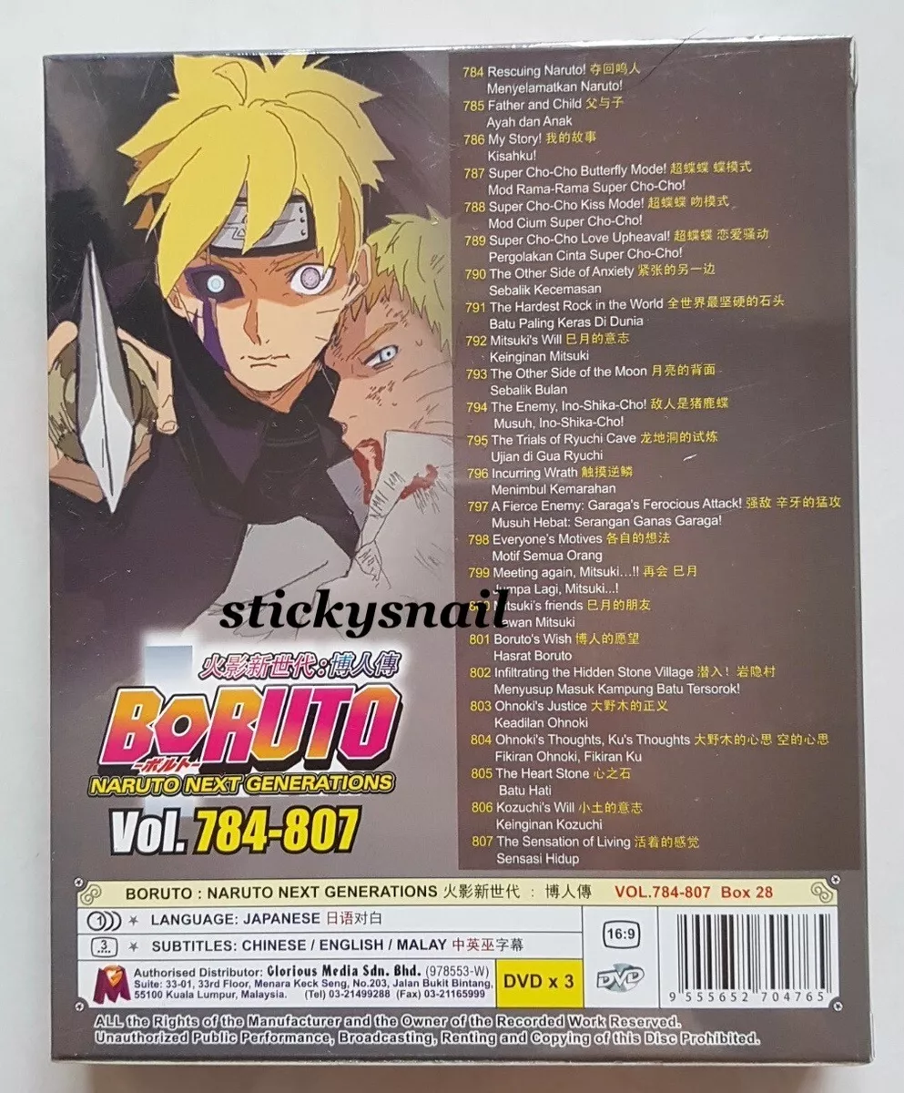 Anime DVD BORUTO: Naruto Next Generations Vol. 784-807 (Box 28) ENG SUB  Region 0