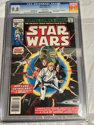 洋書 Star Wars No.1 (1977) Marvel Comics STAR WARS #1 (1977, Marvel Comics, 1st printing) CGC 9.8