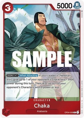 One Piece Chaka (OP04-008/202) OP04 Kingdoms of Intrigue LP FOIL