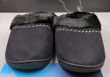 Women's Isotoner Microsuede Hoodback Slip on Slippers, Gray, sz 6.5-7