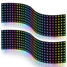 2 Pack WS2812B ECO RGB Alloy Wires 5050SMD Individual Addressable 8X32 256 Pi...
