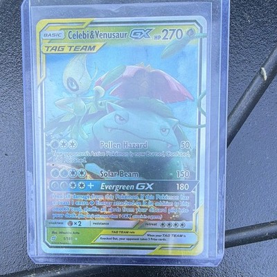 Celebi & Venusaur GX TAG TEAM GX Holo Ultra Rare 1/181 SM-Team Up 270 HP