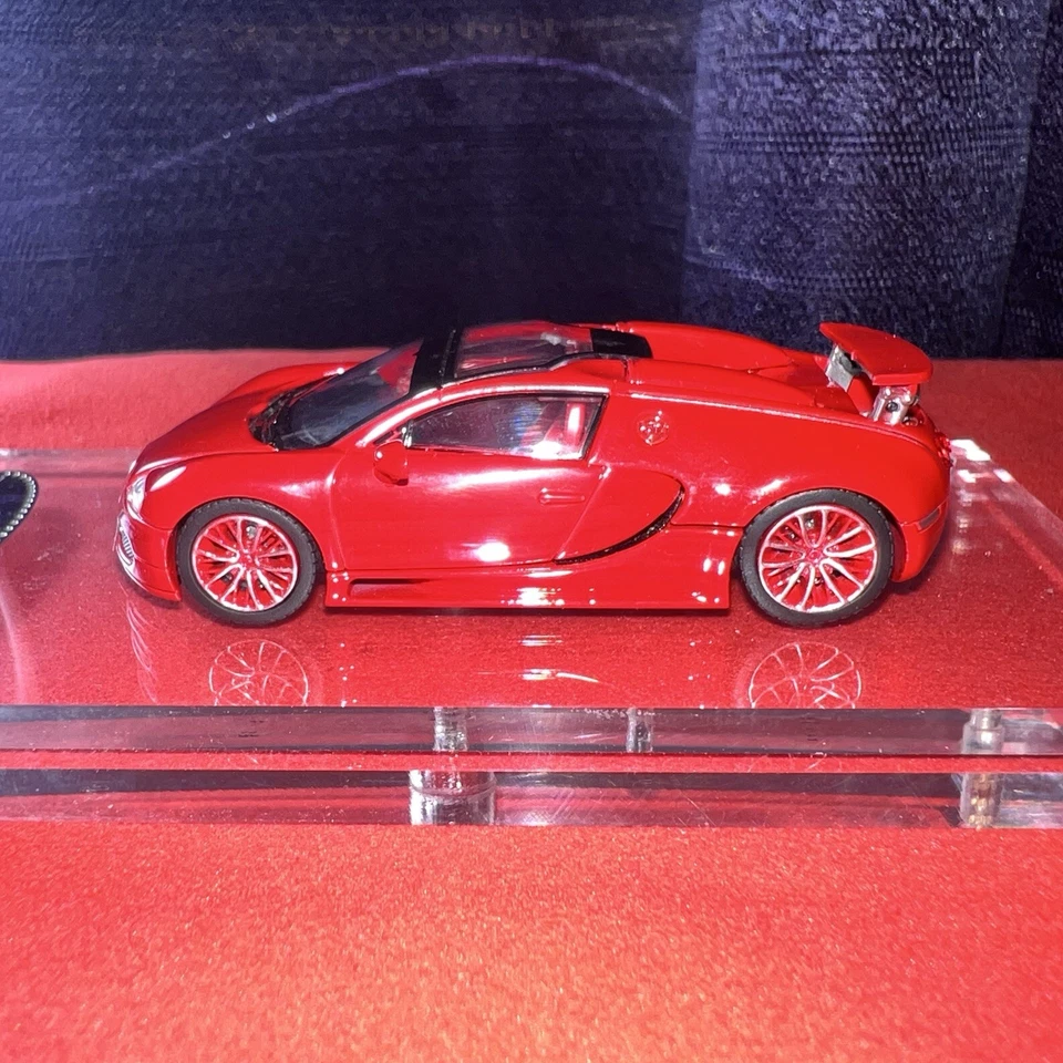 Mortal 1/64 Scale Bugatti Veyron Red Diecast Car Signed by Ed Bolian - Image 4 of 4