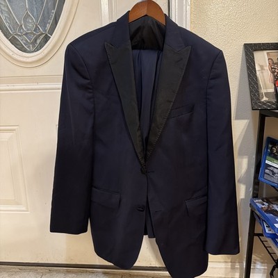 Hugo Boss 40R 33/34  100% Wool USA Jacket Pants Suit Navy-The Jupiter/Star 