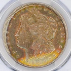1921 $1 Morgan Silver Dollar PCGS AU55 - Beautiful Rainbow Toning