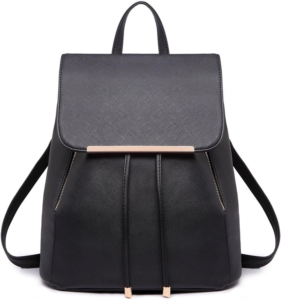 Backpack Womens Fashion Backpacks Black Backpack Ladies PU Leather Waterproof Da