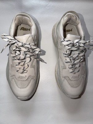 ASH Addict white leather and mesh chunky sneakers