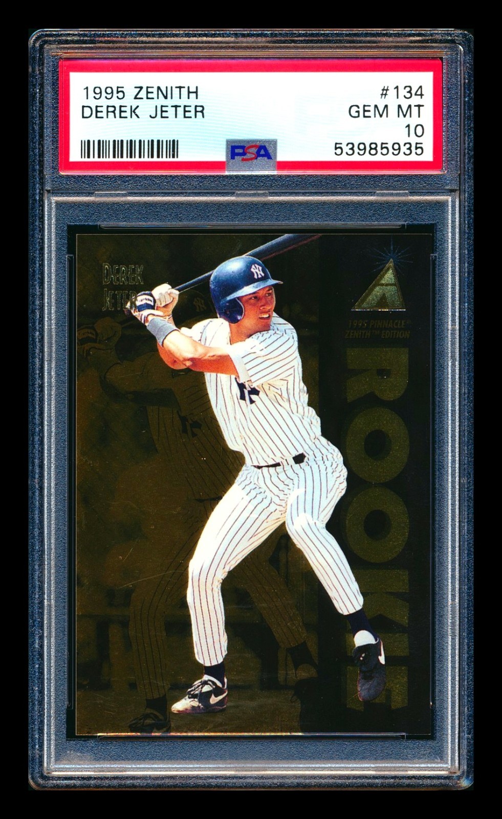 1995 PINNACLE ZENITH DEREK JETER RC NEW YORK YANKEES HOF ROOKIE PSA 10 GEM MINT! view 1