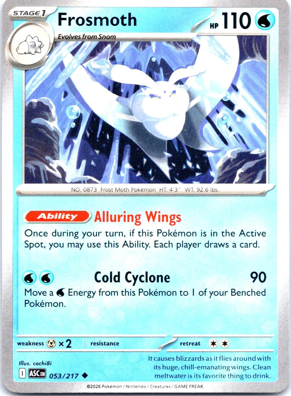 FROSMOTH 053/217 UNCOMMON ME: ASCENDED HEROES POKEMON NEAR MINT
