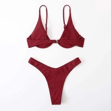 For Summer For Beach Bikini Swimsuit Casual Bikini Moderate Elasticity
