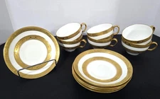 12 Piece Vintage Cup & Saucer Adderley's England 14064 EUC Rare 1930 Bone China