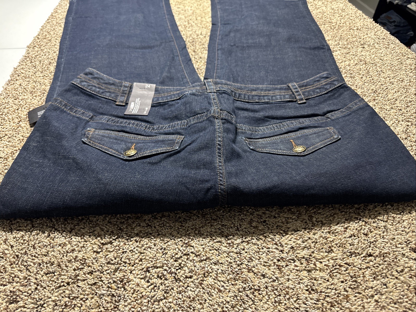 NWT LANE BRYANT TROUSER WIDE LEG JEANS WOMENS SIZE 24 TALL Free