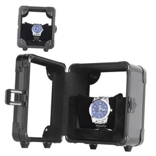 Watch Case, Watch Storage Box, Watch Display Case With Glass Lid & Soft 
