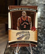 2025-26 Topps Basketball JONATHAN MOGBO Marks Of Excellence AUTO Toronto Raptors