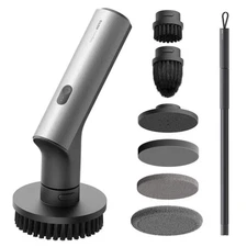 HOTO Cordless Spin Scrubber 2.5Nm Torque 6 Brush Heads IPX7 Waterproof NEW