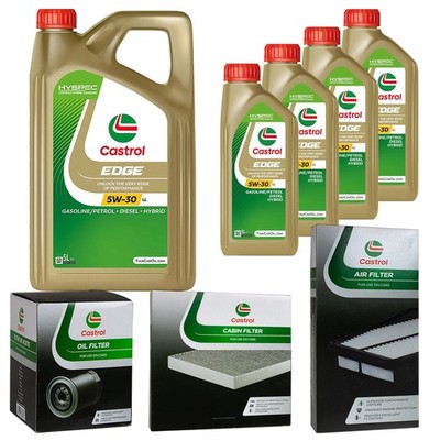 CASTROL Inspektionspaket 9 L EDGE Titanium 5W-30 LL für Mercedes-Benz Sprinter